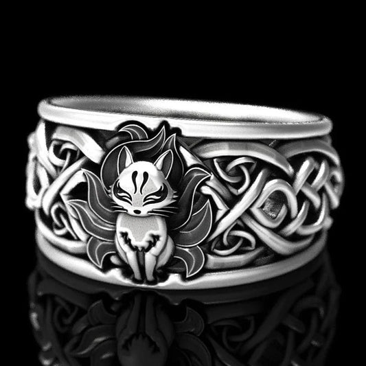 Anneau Loup Mignon Viking H148 / Antique Silver Plated / 14