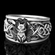 Anneau Loup Mignon Viking H148 / Antique Silver Plated / 14