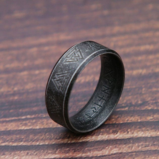 Anneau Runique Viking Noir 2 / 7