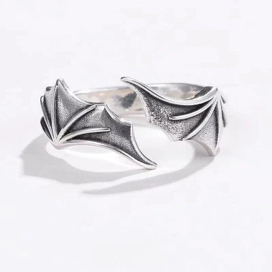 Bague Aile de Dragon Argenté / Ajustable