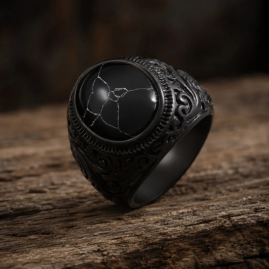 Bague Cabochon d'Onyx