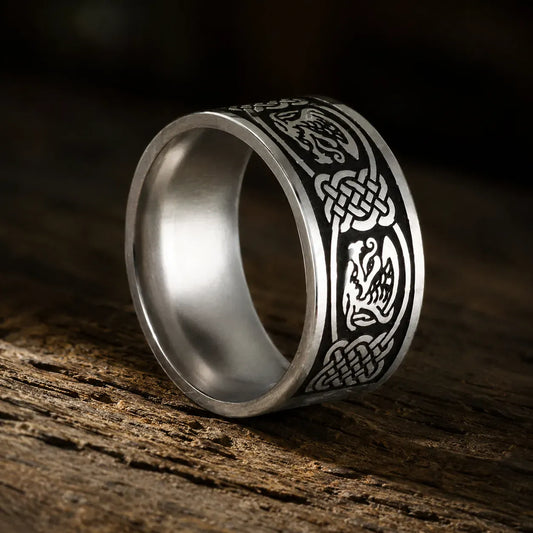 Bague Celtique Aigle Entrelacé