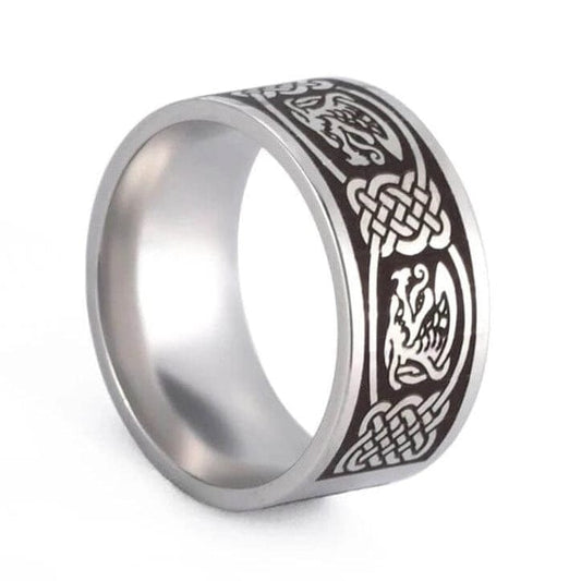 Bague Celtique Aigle Entrelacé Argenté / 7