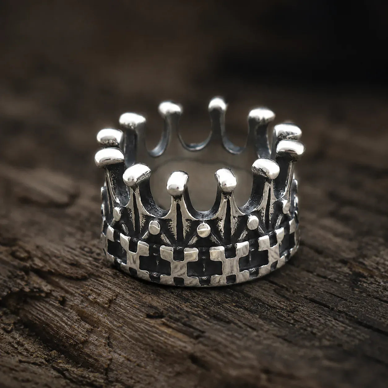 Bague Couronne aux Croix