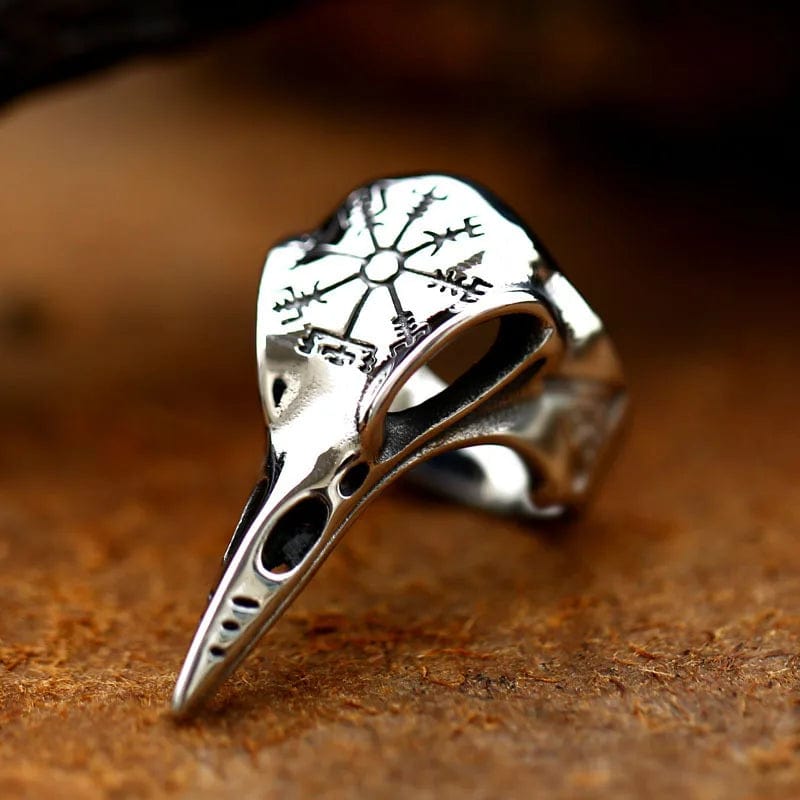 Bague Crâne de Corbeau Viking Crâne Corbeau Viking / redimensionnable