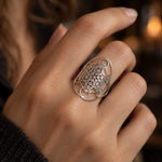 Bague Cube de Métatron Ajourée - Vignette | Médiéfan