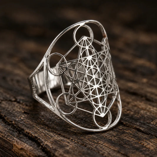 Bague Cube de Métatron Ajourée