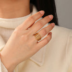 Bague Dôme Fleur de Vie Ajourée - Vignette | Médiéfan