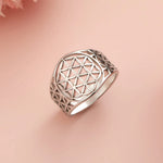 Bague Dôme Fleur de Vie Ajourée - Vignette | Médiéfan