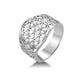 Bague Dôme Fleur de Vie Ajourée Argenté / 10