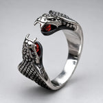 Bague Double Cobra aux Pierres Rouges - Vignette | Médiéfan