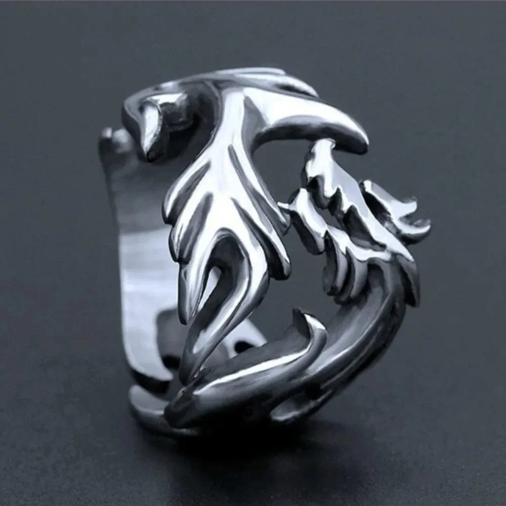 Bague Dragon Sculpté Resizable