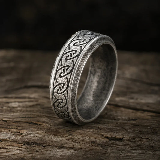 Bague Entrelacs Celtiques & Runes