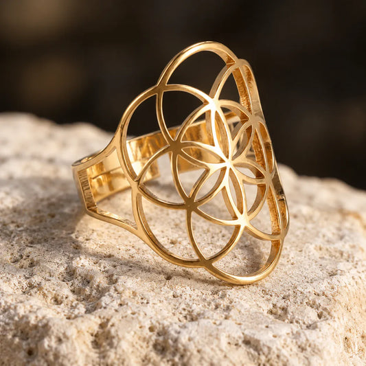 Bague Graine de Vie Ajourée