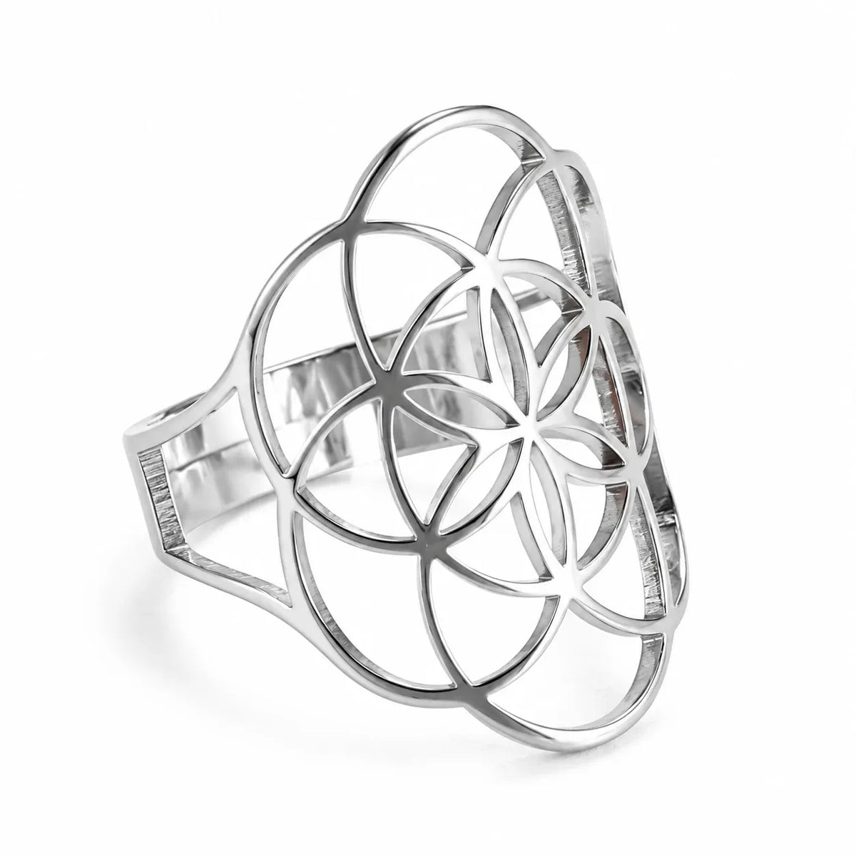 Bague Graine de Vie Ajourée Argenté
