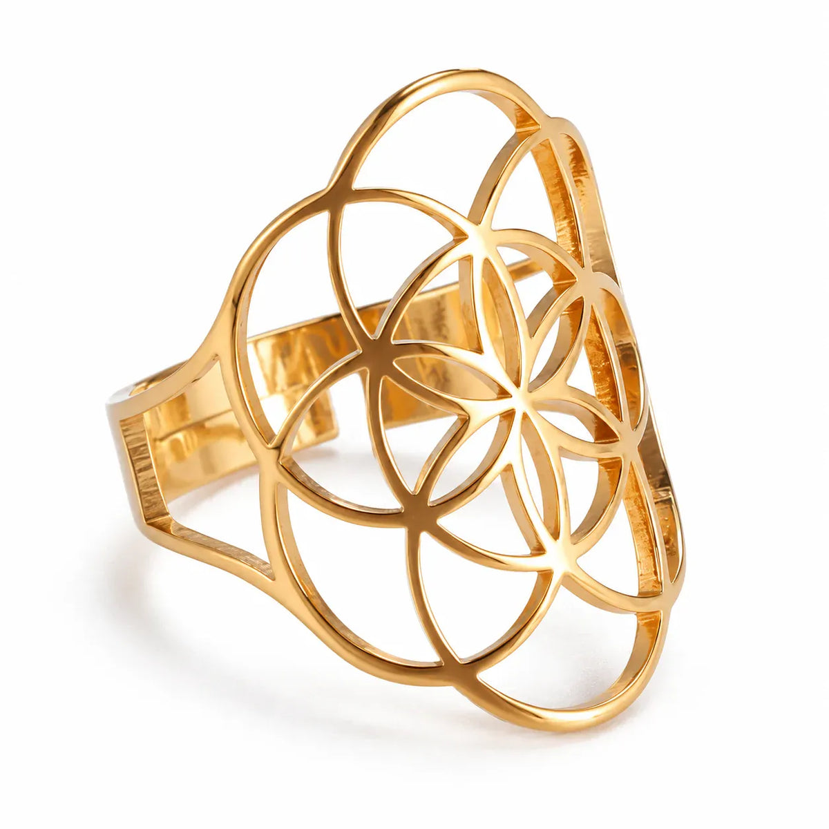 Bague Graine de Vie Ajourée Doré