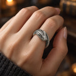 Bague Grand Serpent Gravé Œil Noir - Vignette | Médiéfan
