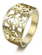 Bague Jonc Fleurs de Vie Ajourées - Vignette | Médiéfan