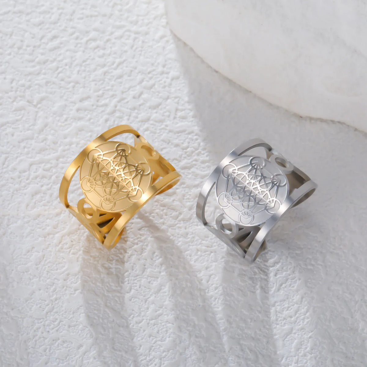 Bague Large Cube de Métatron
