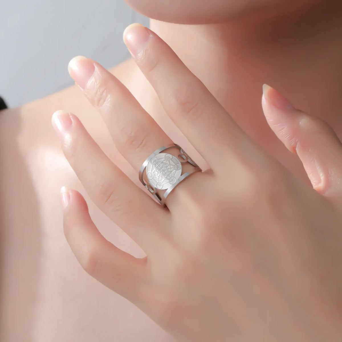 Bague Large Cube de Métatron
