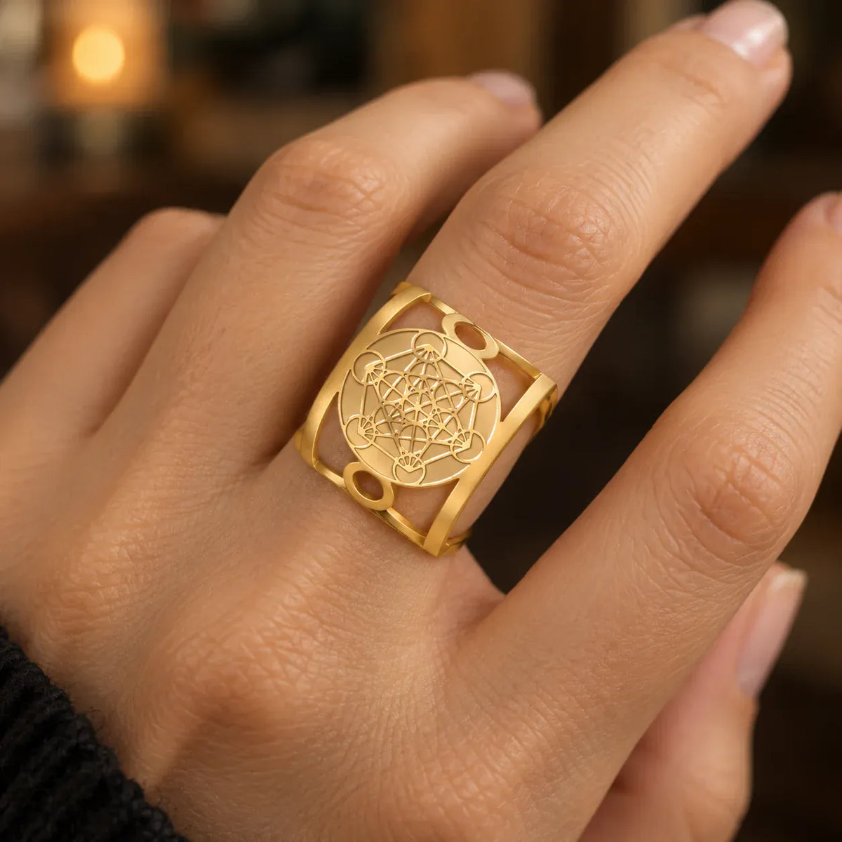 Bague Large Cube de Métatron