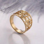 Bague Large Fleur de Vie Sertie de Zircons - Vignette | Médiéfan