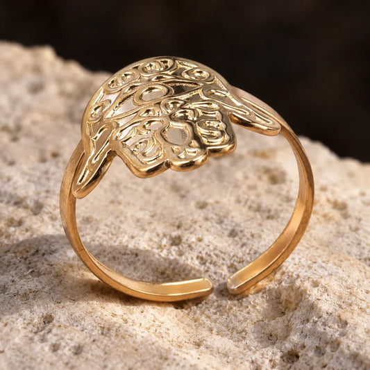 Bague Large Main de Fatima à Arabesques