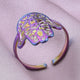 Bague Large Main de Fatima à Arabesques Irisé / Réglable