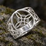 Bague Large Nœud de Sorcière à Volutes - Vignette | Médiéfan