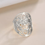 Bague Lotus Rosace Fleur de Vie - Vignette | Médiéfan