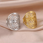 Bague Lotus Rosace Fleur de Vie - Vignette | Médiéfan