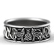 Bague Loups Hurleurs Viking H055 / Antique Silver Plated / 7