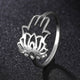 Bague Main de Fatima Découpe Lotus Argenté / 7