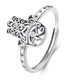 Bague Main de Fatima Œil Ciselé et Étoiles Réglable