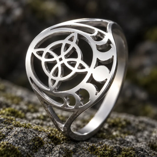 Bague Nœud de Sorcière et Phases de Lune