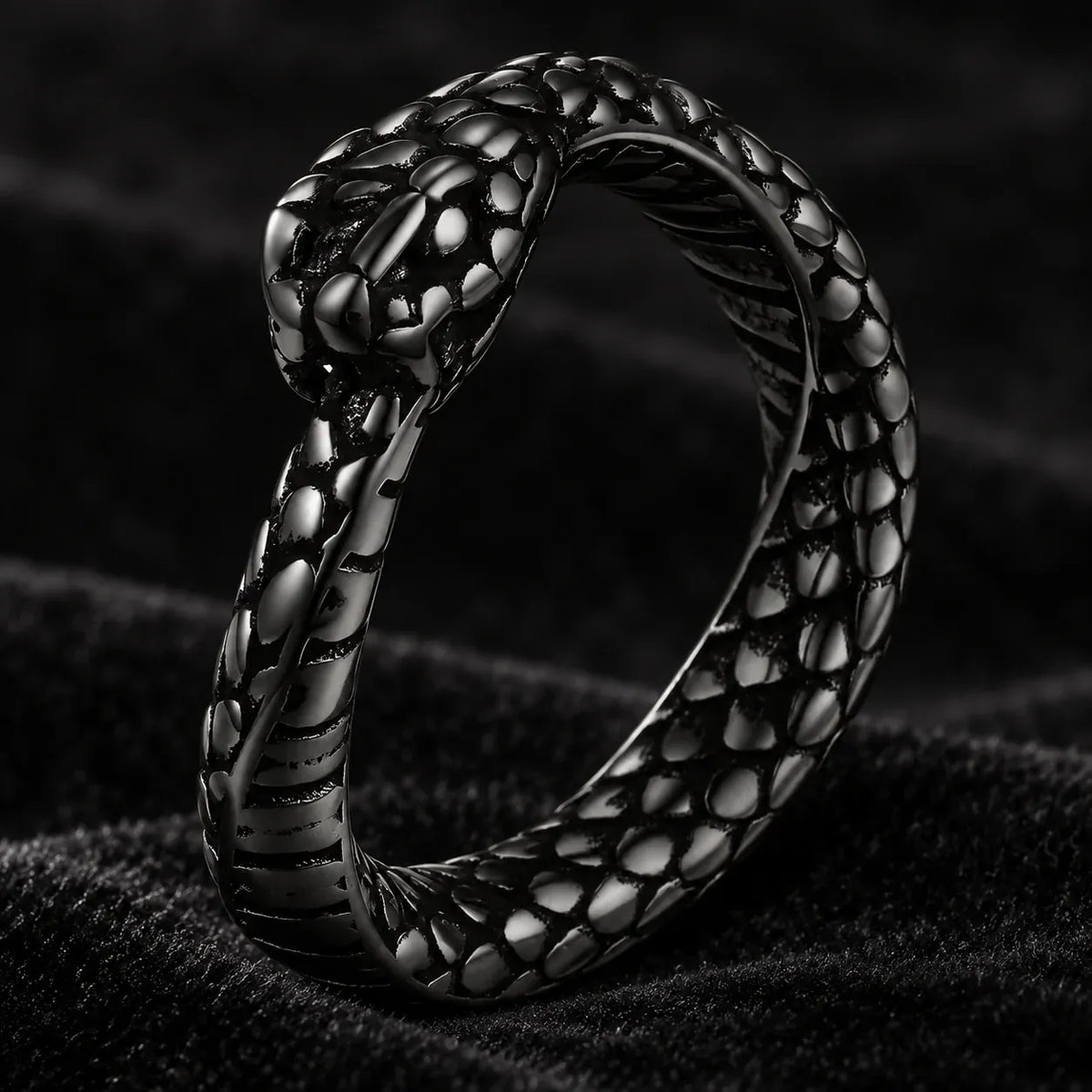 Bague Ouroboros Écaillé