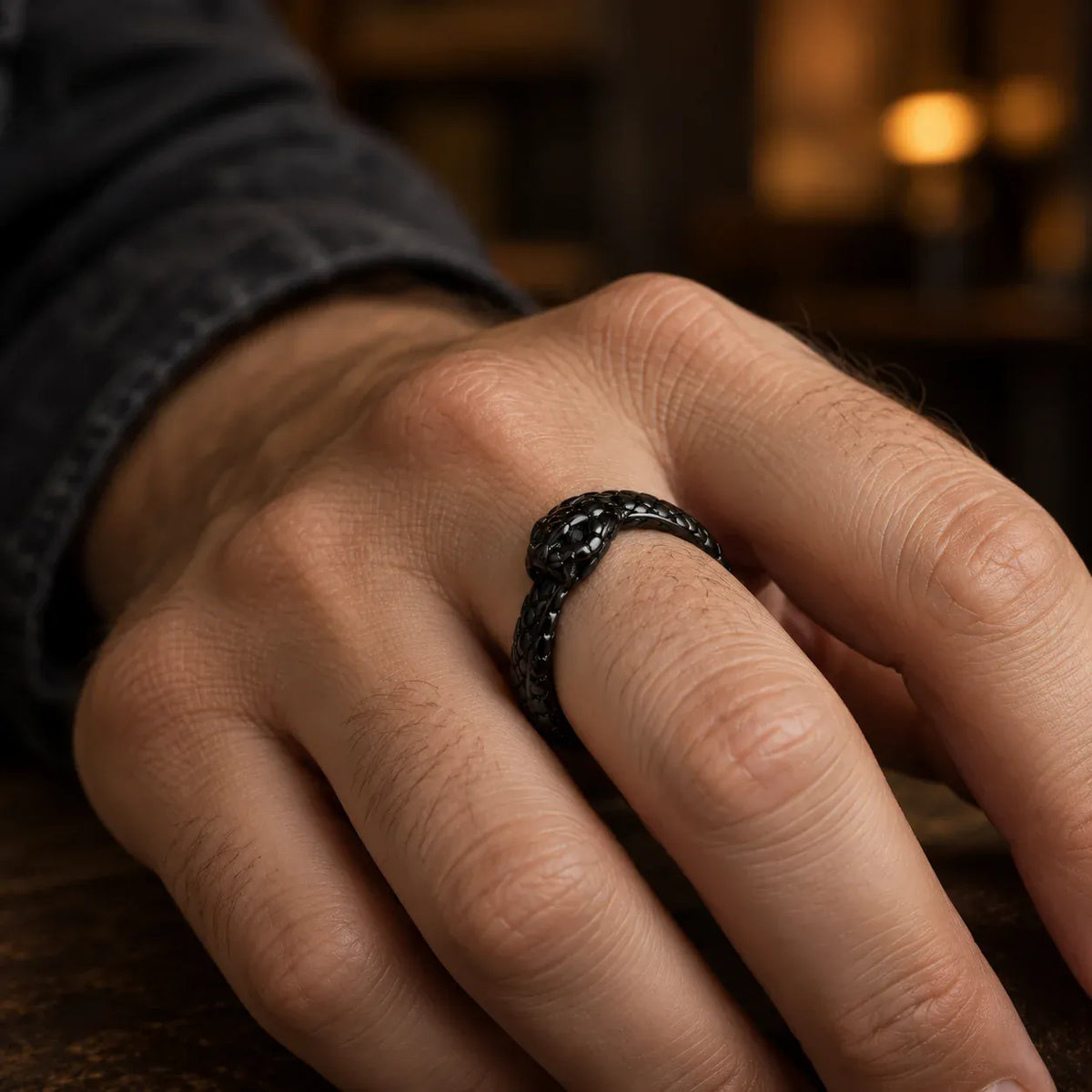 Bague Ouroboros Écaillé