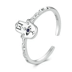 Bague Ouverte Main de Fatima Martelée - Vignette | Médiéfan
