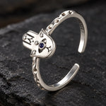 Bague Ouverte Main de Fatima Martelée - Vignette | Médiéfan