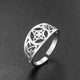 Bague Ouverte Nœud de Sorcière et Triquetras Argent