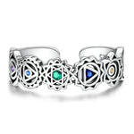 Bague Ouverte Sceaux des Chakras Ajourés - Vignette | Médiéfan
