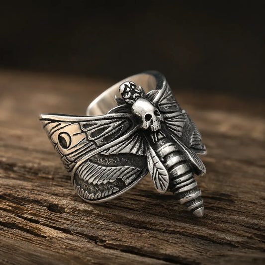 Bague Papillon Tête de Mort