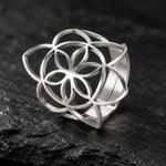 Bague Rosace Trilobée Fleur de Vie - Vignette | Médiéfan