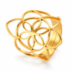 Bague Rosace Trilobée Fleur de Vie - Vignette | Médiéfan