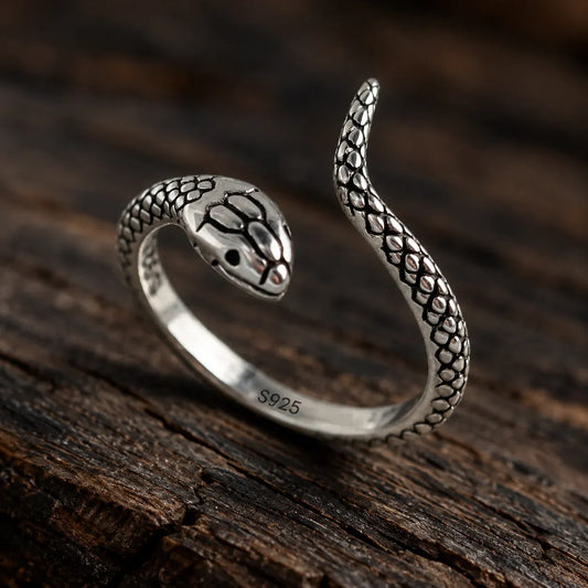Bague Serpent à Queue Dressée Réglable