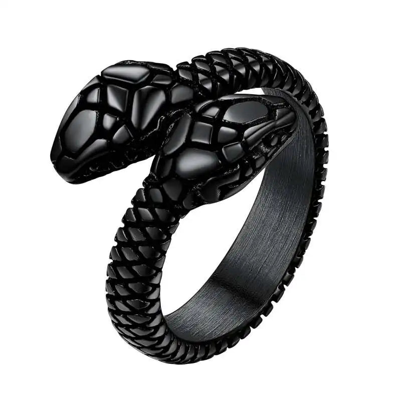 Bague Serpent aux Têtes Jumelles