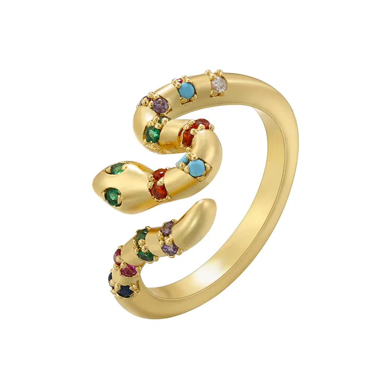 Bague Serpent Constellé de Zircons