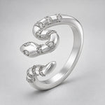 Bague Serpent Constellé de Zircons - Vignette | Médiéfan