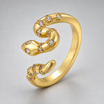 Bague Serpent Constellé de Zircons - Vignette | Médiéfan