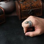 Bague Serpent Dressé aux Rehauts Dorés - Vignette | Médiéfan